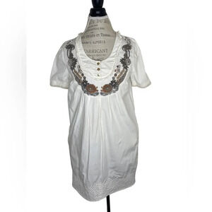 See by Chloe beautiful white dress with collar detail sz 6 vintage y2k